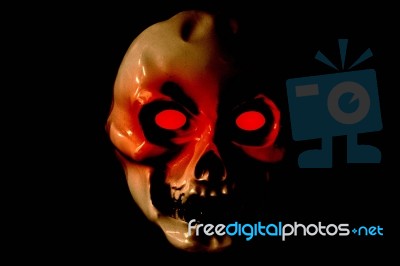 Maskon A Black Background Stock Photo