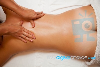 Massage With Oil Stock Photo