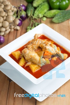 Massaman Chicken Curry Stock Photo