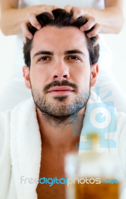 Masseur Doing Massage On Man Body In The Spa Salon Stock Photo