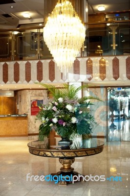 Master Centerpiece At Hotels Lobby Stock Photo