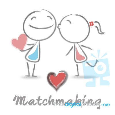 Matchmaking Dating Means Find Love And Compassion Stock Image