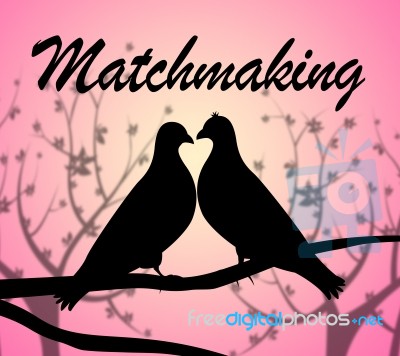 Matchmaking Doves Shows Set Up And Find Stock Image