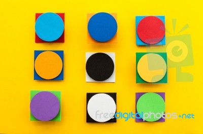 Material Design Colorful Background Stock Photo