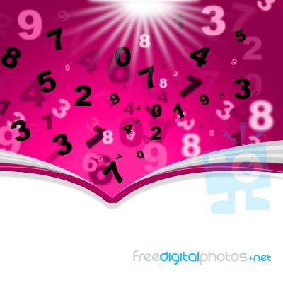 Mathematics Numbers Indicates Empty Space And Book Stock Image