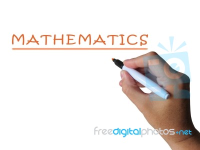 Mathematics Word Means Numbers Equations And Calculations Stock Image