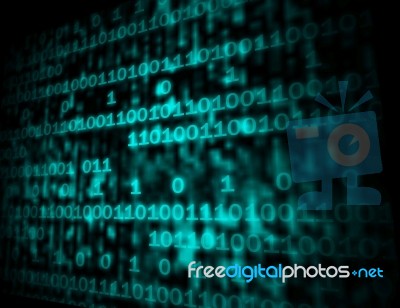 Matrix Code Copyspace Shows Digital Numbers Programming Backgrou… Stock Image