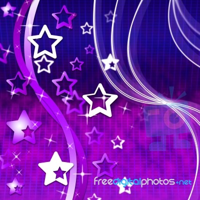 Mauve Background Shows Wave Stars And Starred Stock Image