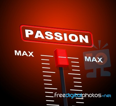 Max Passion Shows Sexual Desire And Ceiling Stock Image