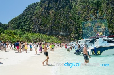 Maya Beach Stock Photo