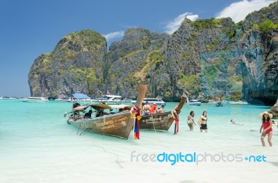 Maya Beach Stock Photo