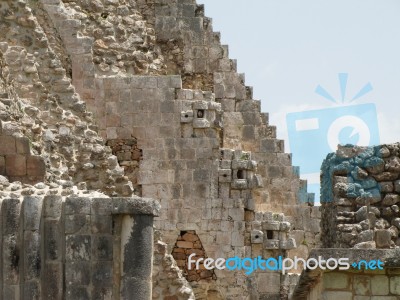 Mayan Temple Stairs Stock Photo