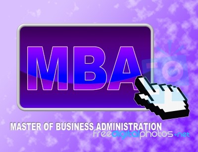 Mba Button Means Master Of Business Administration Stock Image