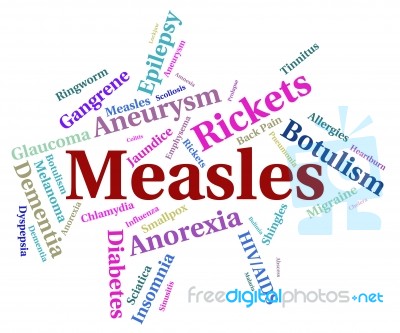 Measles Illness Represents Koplik's Spots And Ailments Stock Image