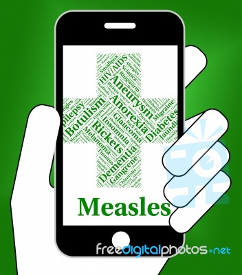 Measles Illness Represents Poor Health And Attack Stock Image