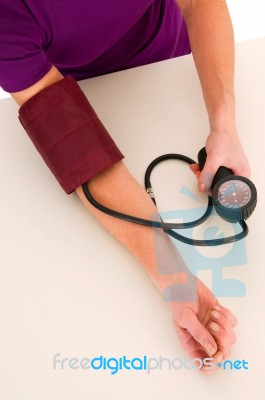 Measuring Blood Pressure Stock Photo