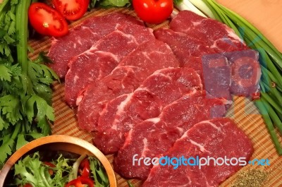 Meat Pieces Stock Photo