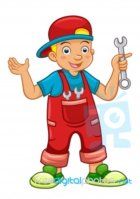 Mechanic Boy Stock Image