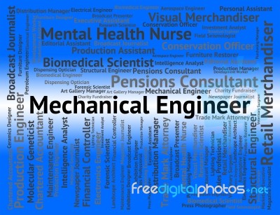 Mechanical Engineer Represents Position Recruitment And Engineer… Stock Image