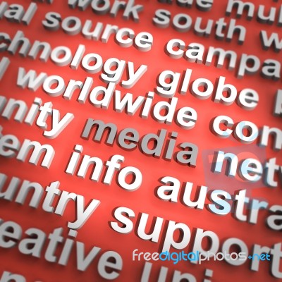 Media Word Stock Image