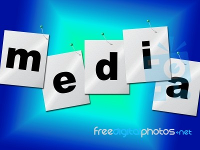 Media Word Means Radios News And Radio Stock Image