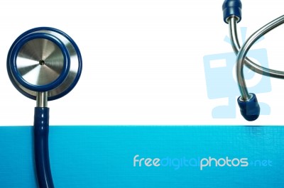 Medical Background With Stethoscope Stock Photo