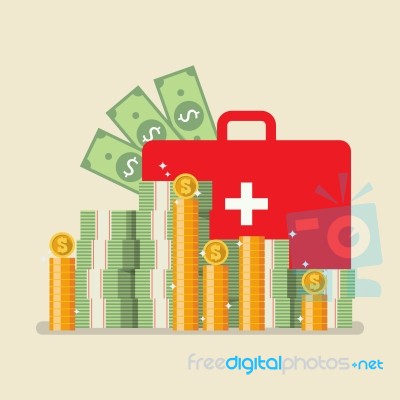 Medical Bag With Money Stock Image