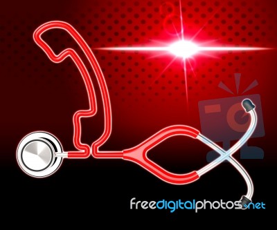 Medical Call Indicates Health Check And Care Stock Image