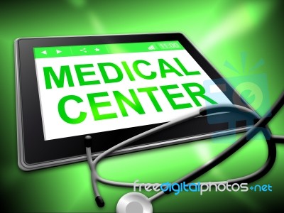 Medical Center Represents Internet Hospital And Clinics Stock Image