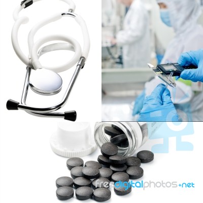 Medical Collage Stock Photo