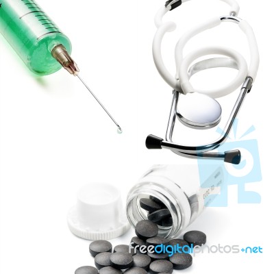 Medical Collage Stock Photo