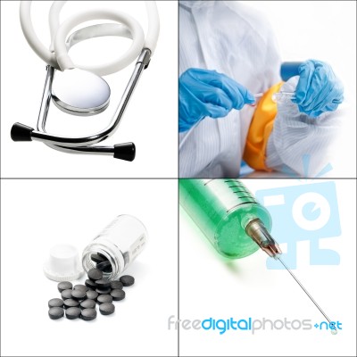 Medical Collage Stock Photo