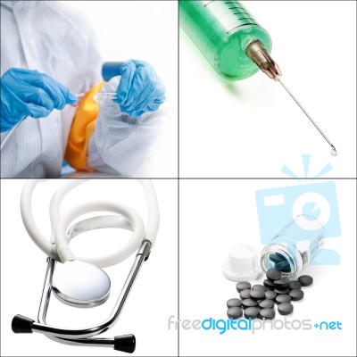 Medical Collage Stock Photo