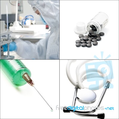 Medical Collage Stock Photo