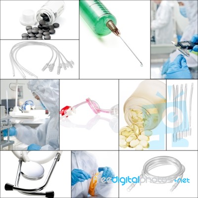 Medical Collage Stock Photo