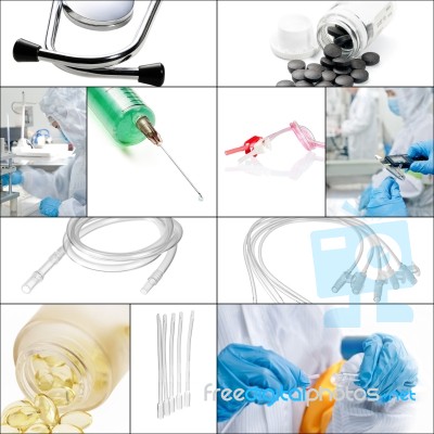 Medical Collage Stock Photo