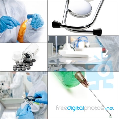 Medical Collage Stock Photo