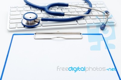 Medical Concept With Blank Paper Clipboard Stock Photo