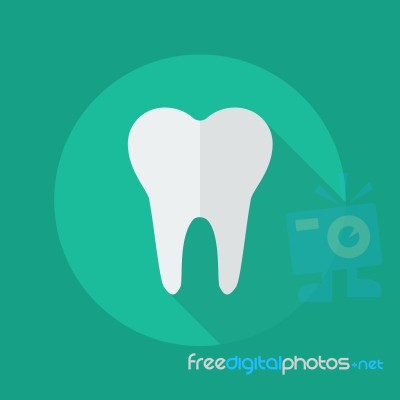 Medical Flat Icon. Dentistry Symbol Stock Image