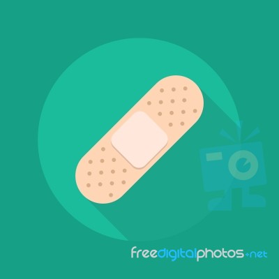 Medical Flat Icon. Plaster Stock Image