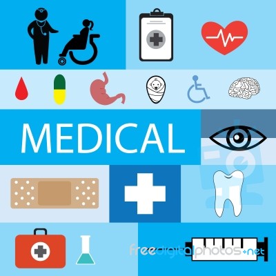 Medical Icon Set  Illustration  Stock Image