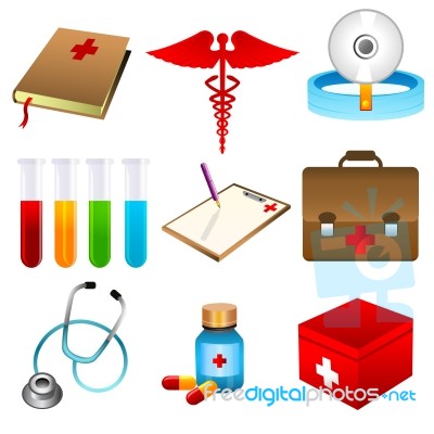 Medical Icons Stock Image