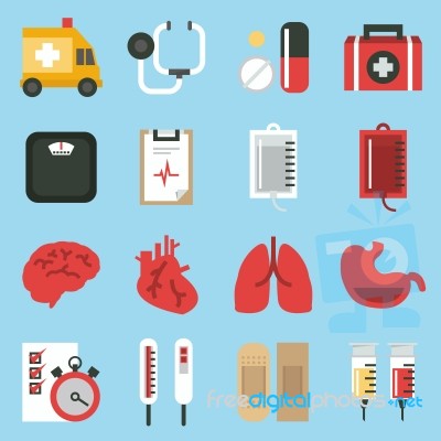 Medical Icons Set Stock Image