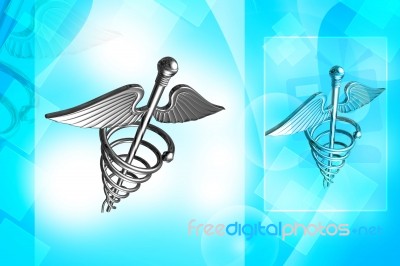 Medical Logo In Colour Background Stock Image