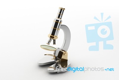 Medical Microscope Stock Photo