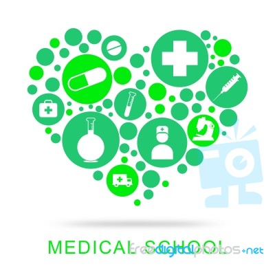 Medical School Represents University Learning And Education Stock Image