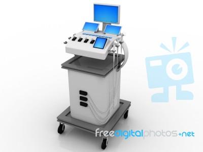 Medical Ultrasound Diagnostic Machine Stock Image