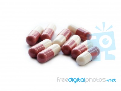 Medicine - Pink Capsule Stock Photo