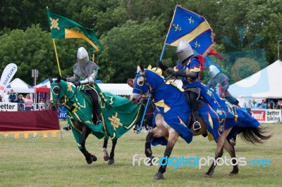 Medieval Jousting Re-enactment Event Stock Photo