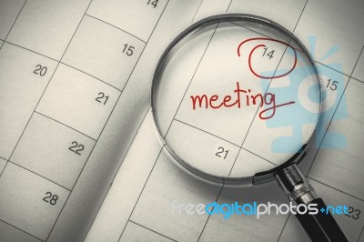 Meeting Date Stock Photo